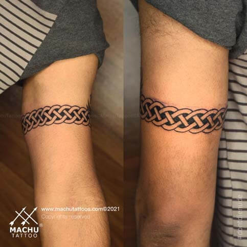 Arm band tattoo designs // Band Tattoo - Making an armband tattoo on hand -  YouTube