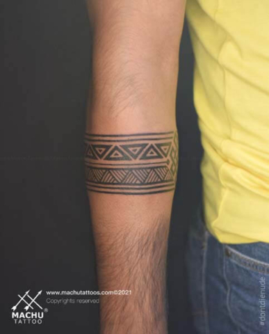 Powerful Armband Tattoo in Bangalore | Machu Tattoo