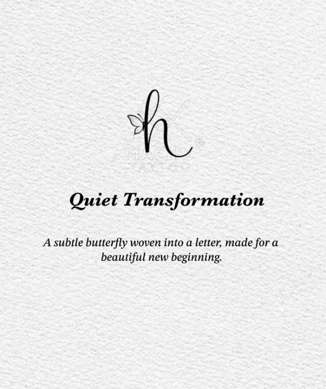 H Letter Tattoo with Butterfly: Meaning, Designs, and Placement Ideas 6
