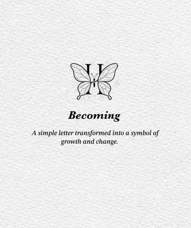 H Letter Tattoo with Butterfly: Meaning, Designs, and Placement Ideas 4